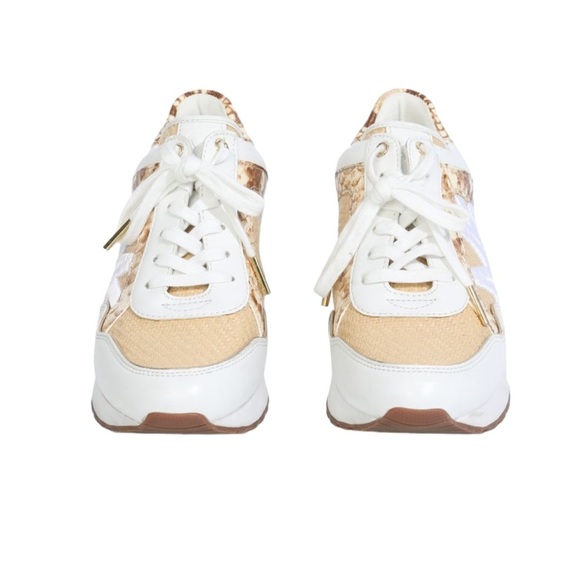 Michael Kors camel Georgie Mixed Media Women Trainer Sneakers Size 6M - Picture 3 of 12